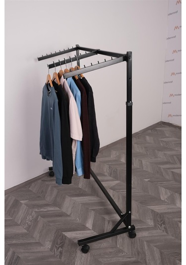 Tek Katlı Tek Taraflı 3 Bastonlu Askılık Renkli