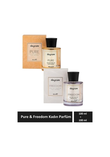 Pure & Freedom 2'li Set Kadın Edp Parfüm 100ml + 100 Ml Çiçeksi
