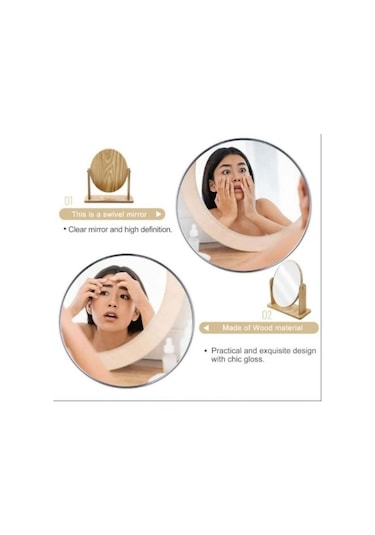 Unichrome Yuvarlak Ayarlanabilir Masaüstü Makyaj Aynası