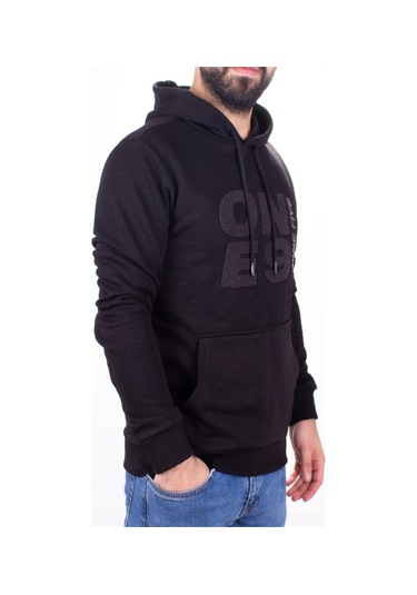 Twister 1931 Siyah Kapüşonlu Erkek Sweatshirt Siyah