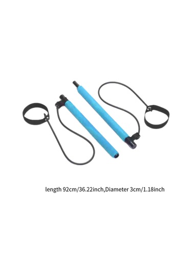 Suntek 2 Bölüm Pilates Bar Egzersiz Çubuğu Güç Mavi Mavi