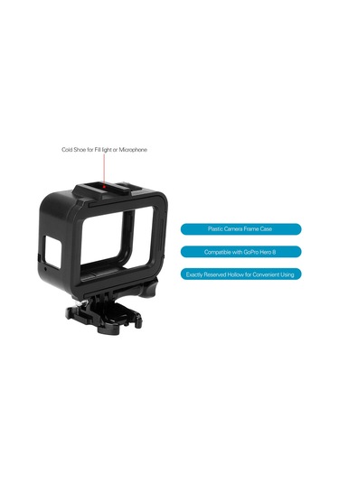 Lemestar "gopro Hero 8 Siyah İçin Hızlı Açılır Koruyucu Kılıf - Ayarlanabilir Eklemli Dayanıklı Plastik Çerçeve"