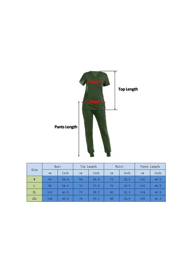 Dolıty Çok Cepli V Yaka İş Elbisesi Ile Nefes L-yeşil