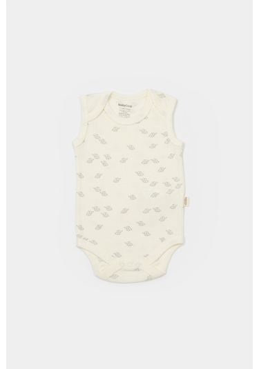 Organik Modal Fil Baskılı 2 Li Askılı Unisex Bebek Badi 001