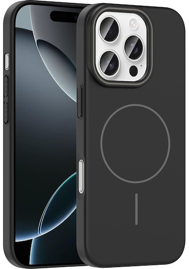 Adige İphone 16 Pro Uyumlu Kılıf Ruby Magsafe Şarj Özellikli Siyah