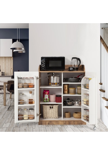 Çok Amaçlı 90 Derece Açılabilir Kısa Kiler Mutfak Dolap