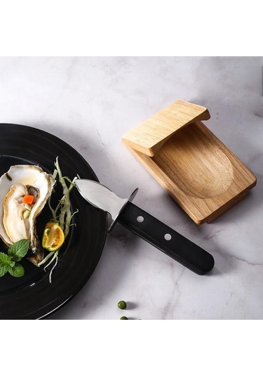 Oyster Ahşap Tepsi Çok Amaçlı Ahşap Oyster Sıkma Kelepçesi Partiler Mutfak İçin Kullanımı Kolay Deniz Ürünleri Sheller Ahşap