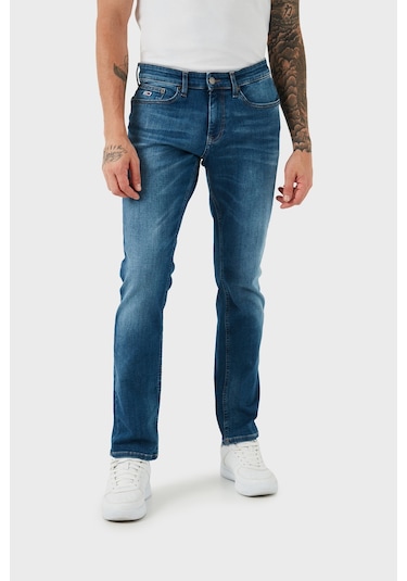 Tommy Jeans Erkek Kot Pantolon Dm0dm18723 1a5 Mavi