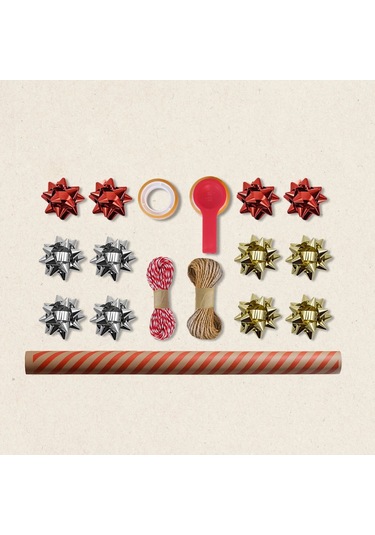 Kırmızı Verev Kraft Ambalaj Kağıdı Seti 10 Rulo Kağıt 70x100 C