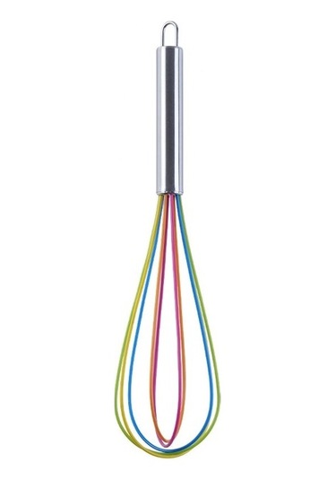 Yasammerkezi 10lu 12 Inç Silikon Yumurta Çırpıcı Renkli Ahşap