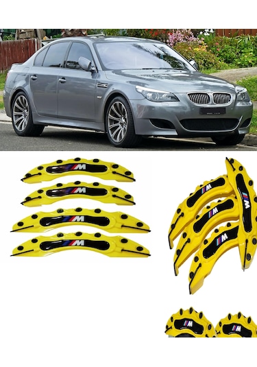 Bmw E60 ///m Sarı 17-18-19 Janta Uyumlu 4.lü Kaliper Kapagı