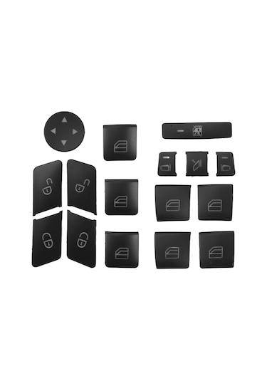 16 Adet Araba Kapı Koltuğu Hafıza Kilidi Pencere Camı Kaldırma Düğmesi Kapağı