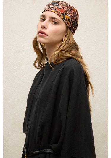 Manuka Desenli Pamuklu Fular Paısley Çok Renkli