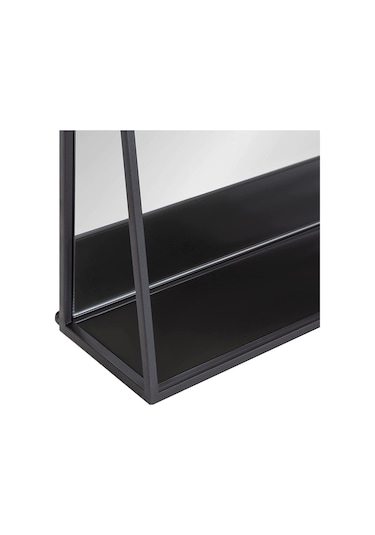 Metal Dekoratif Banyo Ve Lavabo Aynası Siyah