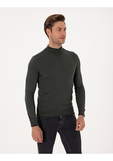 Pierre Cardin Erkek Koyu Haki Kazak /triko 50314176-vr111 Koyu Haki