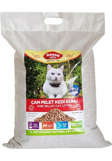 Bonny Nice Organik Çam Pelet Kedi Kumu 17 L