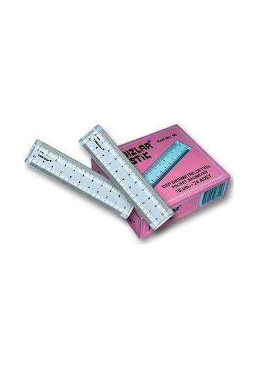 Yıldızlar 066 Cep Desimetre Cetvel 10 CM Şeffaf