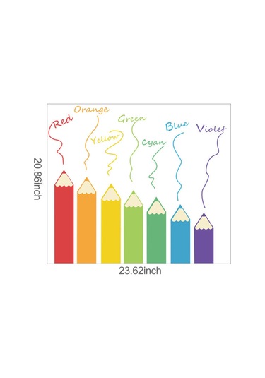 Yaozixia Kendin Yap Duvar Çıkartmaları Renkli Kalemler Şekilli Tema Erkek Çocuk Odası Duvar Çıkartmaları Çıkarılabilir Vinil Duvar Sanatı Dekoru Ev Anaokulu Kreş Dekorasyonları Çok Renkli