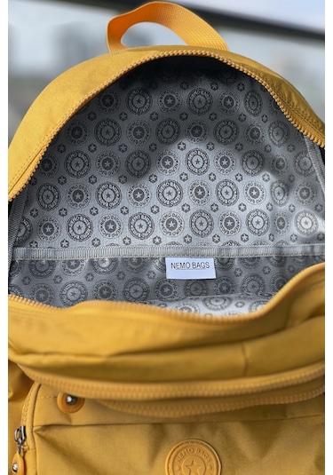Nemo Group Sırt Çantası Sarı Krinkıl Kumaş Suya Dayanıklı Sarı