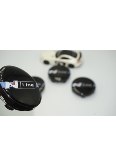 Hyundai N Line Logo Siyah Jant Göbeği Kapak Seti 60mm