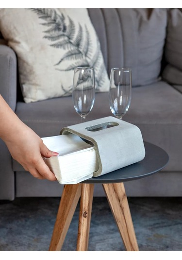 Green Story Masaüstü Dekoratif Peçetelik 244746895 Gri