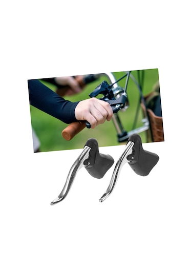 2pcs Bisiklet Fren Kolu Bisiklet Tutamaklar Gidon Fren Kolu Kavrama Yol Bisiklet Fren Kolları Acid Yeşili