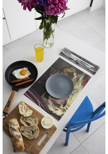 Dekoratif Baskılı Keçe Amerikan Servisi, Supla 2'Li Servis Takım  -354 Çok Renkli