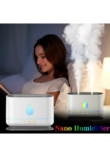 Wezone Ev Odası Ofis Masaüstü Usb Beslemeli 1000ml Hacimli İki Buharlı Renkli Nemlendirici