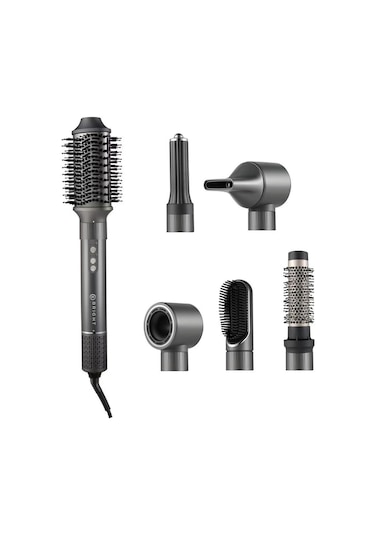 Bright Elegance BE-5117 6 in 1 Hava Üflemeli BLDC İyonizer Saç Şekillendirici Set Antrasit