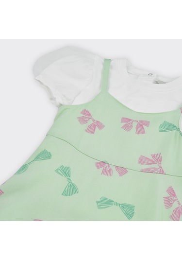 Kız Çocuk Desenli İki Parçalı Elbise 2411gb26041-4339 001