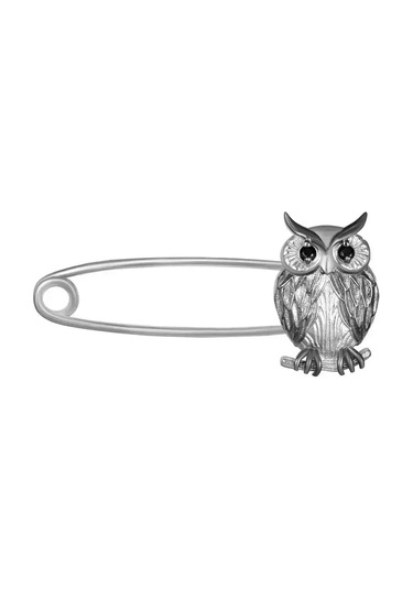 Zolotoj Merkurij Baykuş Pusu Nazarlık Gümüş 925 21491177 Gri