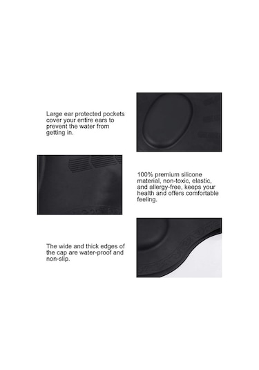 Dm Yetişkinler İçin Uzun Saçlı Suya Dayanıklı Silikon Yüzme Bonesi Mavi Kulak Koruma Mavi