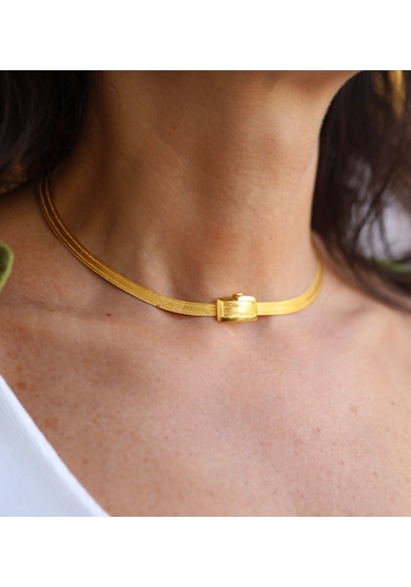 Yenigün Kuyumculuk 14 Ayar Altın Üç Sıra Trabzon Hasırı Kolye 415