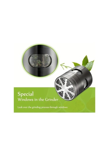 Elmpaly 60mm 4 Katmanlı Metal Tütün Öğütücü - Ergonomik Taşınabilir El Değirmeni