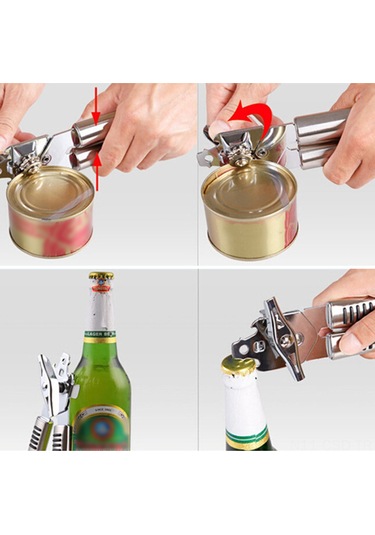 Samdoo El İle Manav Kavanoz Açıcı - Plastik Kolu, Çelik Malzeme, Çok Fonksiyonlu Mutfak Aleti H3-001 Çok Renkli