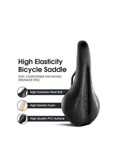 Artfulabode Yumuşak Yüksek Yol Yastığı Siyah Sele Pu Ped Nefes Konfor Koltukları Kaymaz Kalın Esneklikli Bisikleti Bisiklet Bisiklet Alabilir Mz Siyah