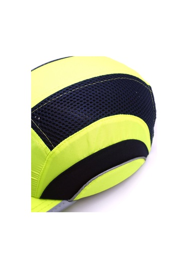 Darbe Emici Şapka Baret Kep Sarı - Reflektörlü 7002