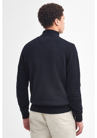 Barbour Essential Lambswool Half Zip Kazak Ny71 Navy Lacivert