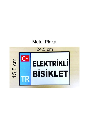 Metal Plakalık Boyutunda Elektrikli Bisiklet Tabelası