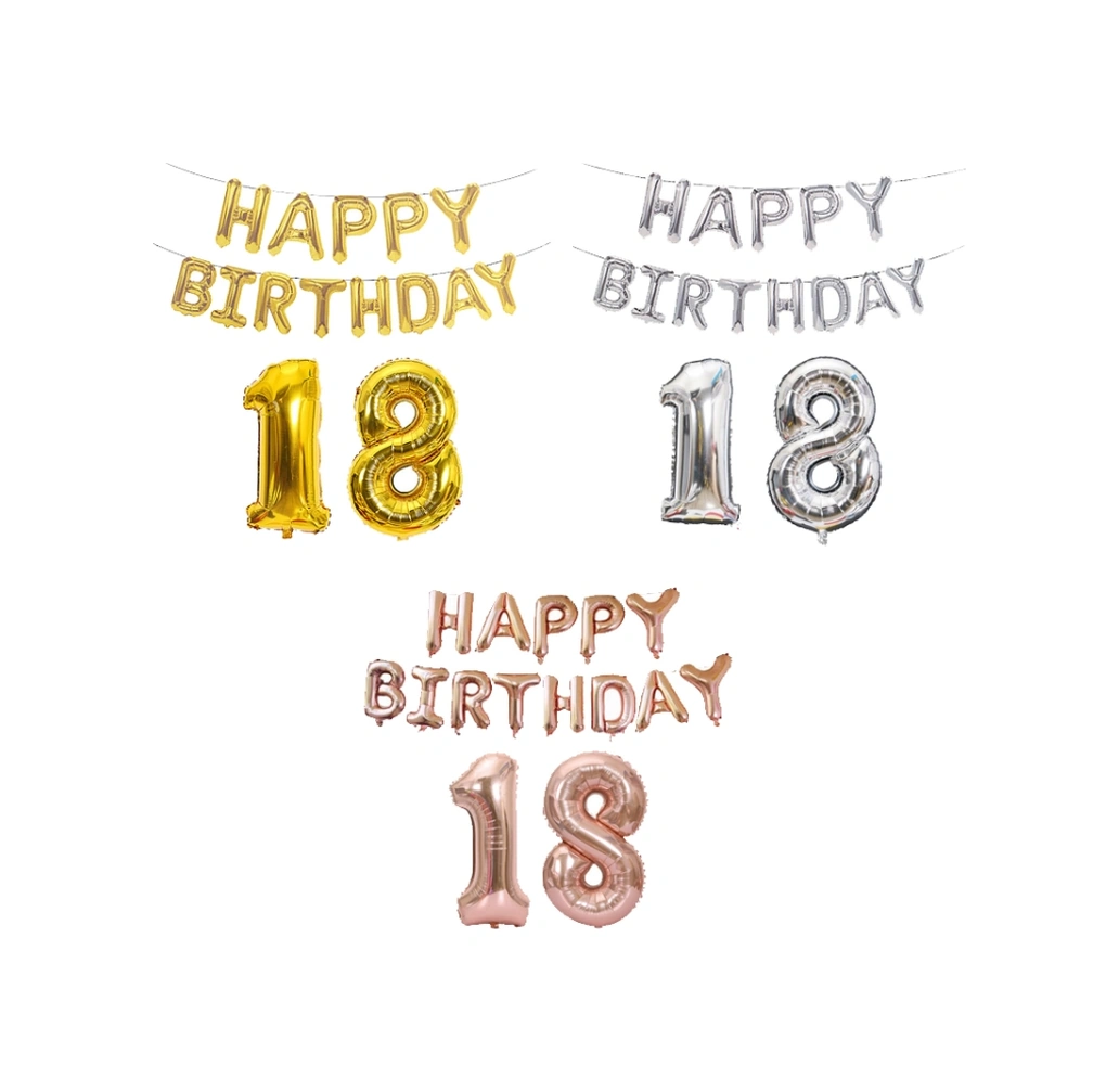 Numarası Alüminyum Folyo Balon Dekorasyon Seti For 40 Altın Gümüş