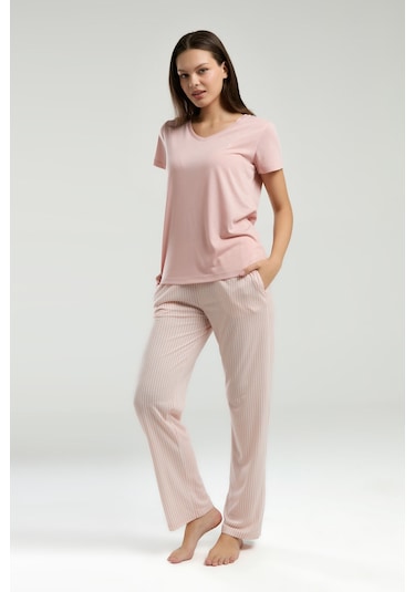 Pierre Cardin Kadın Pembe Pijama Takımı Pc9011-s-v1 Pembe
