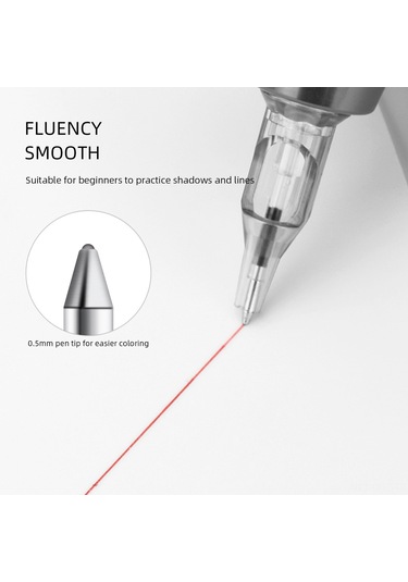 Aubyhe Tattoo Uygulama Kalemi 10 Adet - 0.5mm Uç, Yüksek Kalite Pvc, Yeni Başlayanlar İçin, Uygulama Derisi Ve Kağıt Üzerinde Kullanım, Çeşitli Spinner Ve Makinalarla Uyumlu