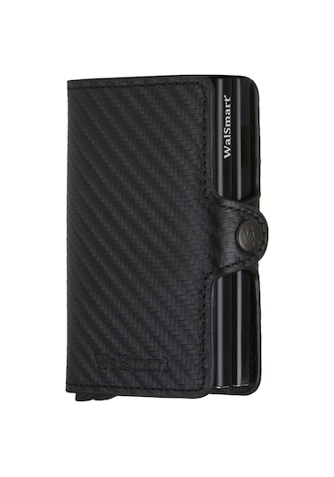 Walsmart Twin Carbon Akıllı Mekanizmalı Deri Cüzdan Siyah
