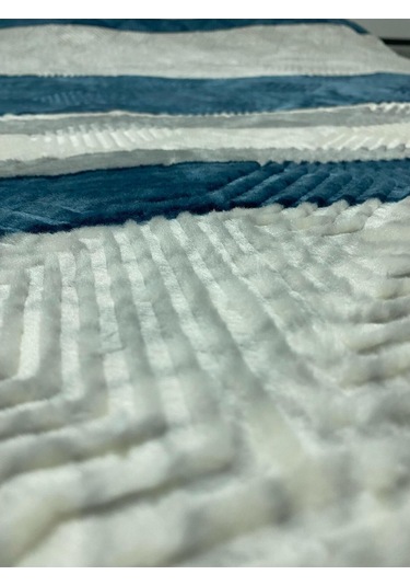 Aksu Tek Kişilik Battaniye Çantali Mavi