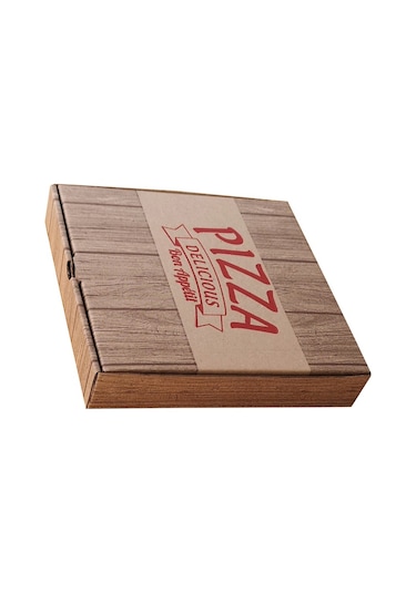 Baskılı Pizza Kutusu 26 x 26 x 4 CM 100 Adet