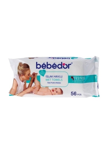 Bebedor 636 Özel Pudra Kokulu Islak Havlu 56'Lı