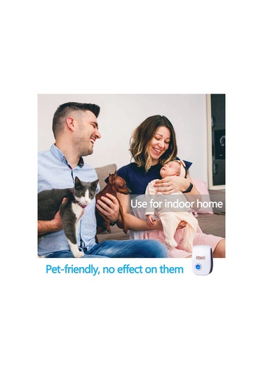 Xurunkeji 6'lı Paket Ultrasonik Haşere Kovucu Elektronik Fişli Kemirgen Fare Hamam Böceği Böcek Kovucu İç Mekan Ev Mutfak, Abd Fişi