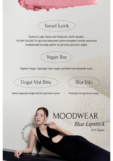 Muzigae Mansion Moodwear Blur Lipstick 005 Babe
