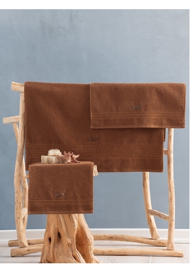Cotton Box %100 3 Parça Pamuk Wellness Havlu Seti Terra Toprak Toprak