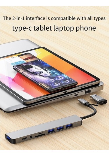 Venturemart Usb Bağlantı Istasyonu, Sekizi Bir Hubda, Pd100w, Sd/tf, Audio3.5,4 Usb Çoklu Bağlantı N